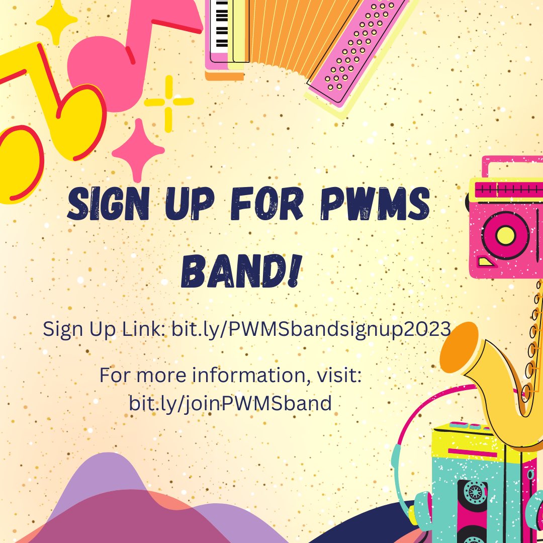 Be part of one of the best Parkwood traditions! Go to bit.ly/PWMSbandsignup… to sign up! @WesternUnionES @WaxhawESNC @ProspectESNC
