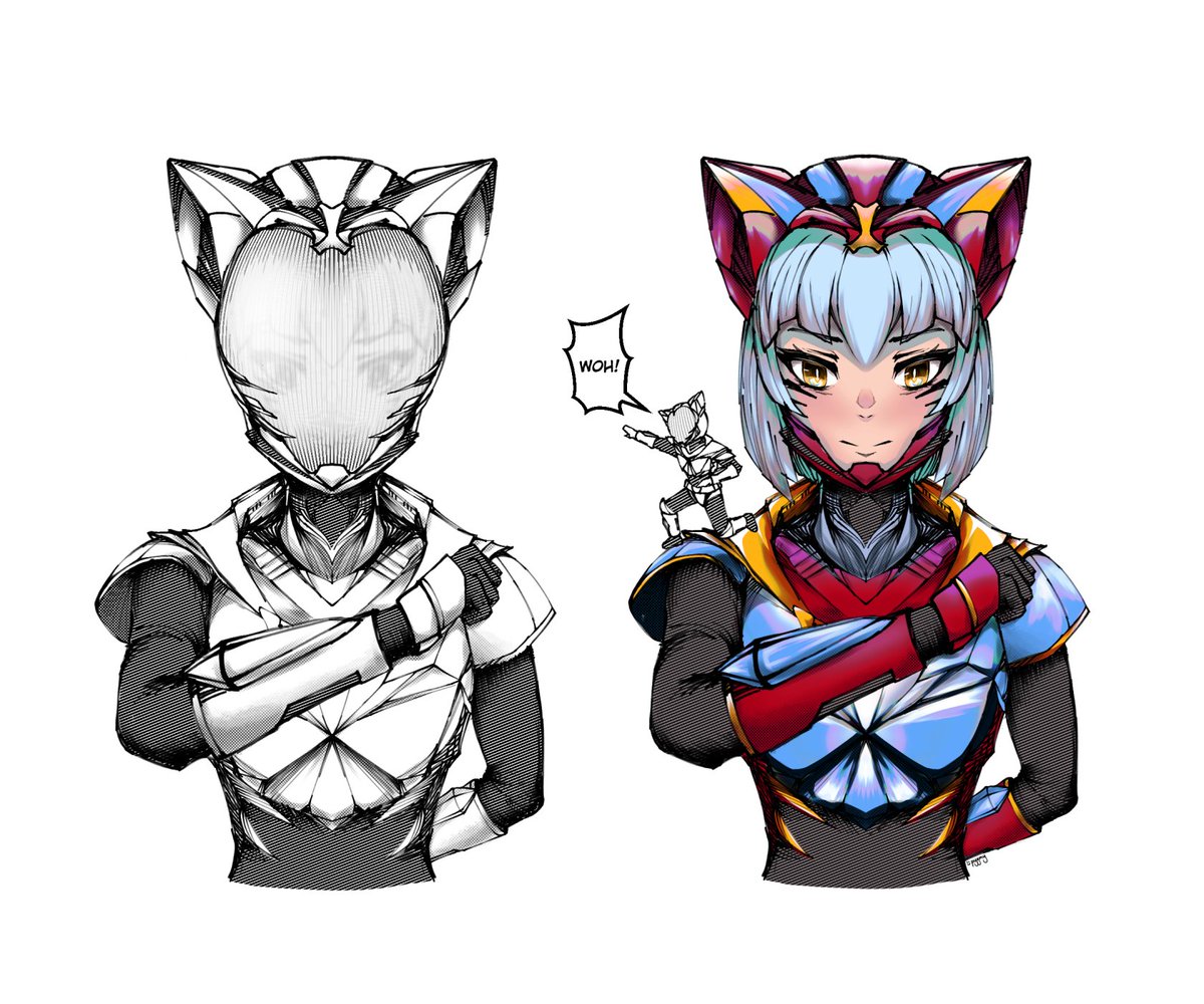 It's <a href="/Jevaqua37/">Jevaqua ❄️ ENVTuber</a>'s birthday tomorrow!!!

Here's a birthday present design inspired by tokusatsu suits 🙆
#jevarts