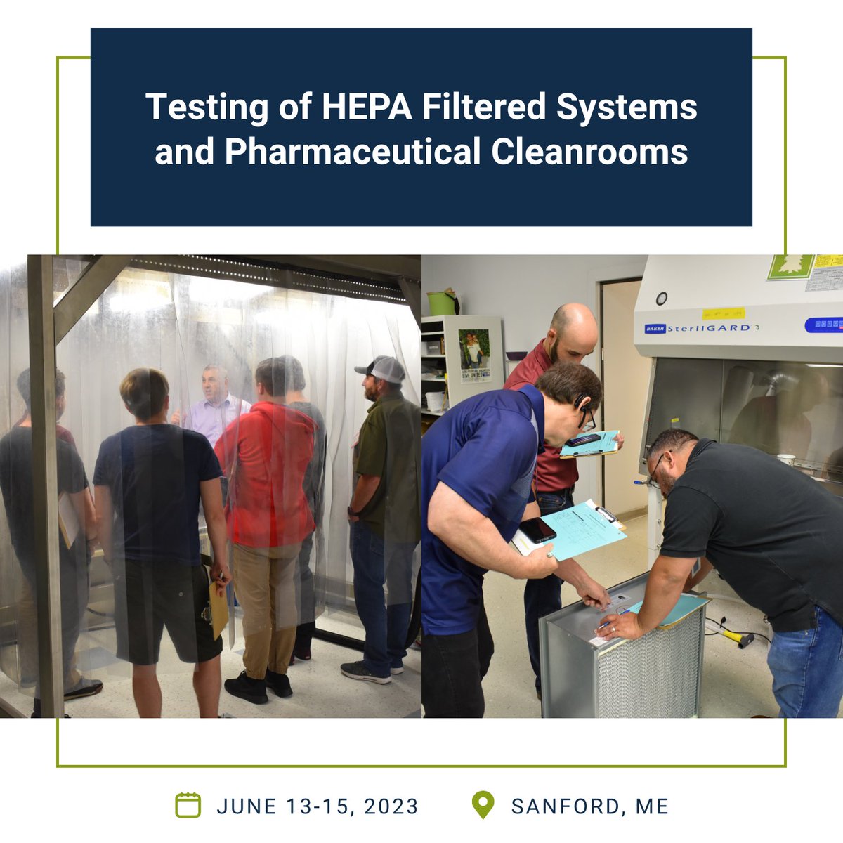 EaglesonInst's tweet photo. Register now to attend our 3-day course on Testing of HEPA Filtered Systems and Pharmaceutical Cleanrooms. 

For a full agenda, course information and details about the instructors, please visit: https://t.co/JVaq8gf5vl

#HEPAFilteredSystems #HEPA #ScienceTwitter https://t.co/EQlAda9Q9t