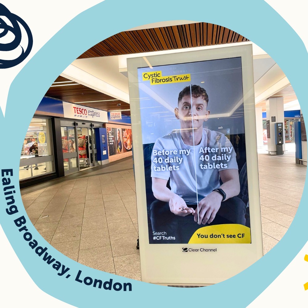 cftrust's tweet photo. Our #CFTruths Campaign, 'You Don't See CF' has been spotted all over the UK! Keep sending in your photos where you've spotted the #ClearChannel billboards. Search #CFTruths to know more about the campaign. https://t.co/p8Wl0ChNHP https://t.co/TPGjrdeZ5G