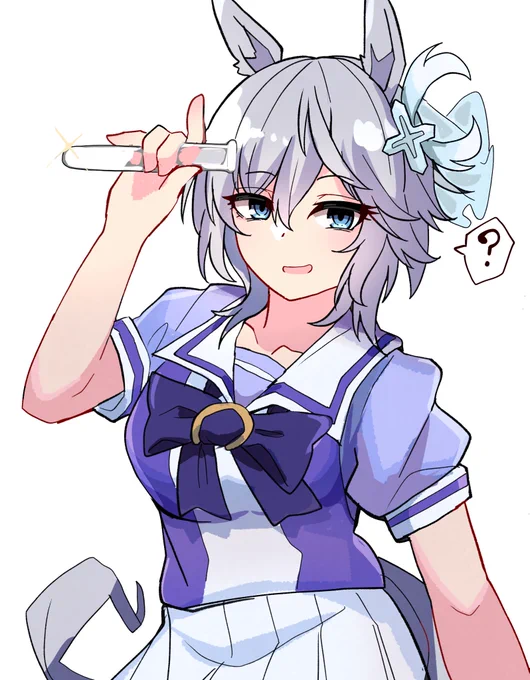 何故か試験管を持たされてる謎の道産子アイドルウマ娘(cv上坂すみれ)描きました