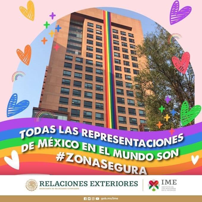 CarlosJoaquin's tweet photo. Las embajadas de 🇲🇽 son #zonasegura y libre de #violencia y #discriminación. Sentirte segur@ e incluid@ es tu derecho.
En este Día Internacional contra la Homofobia, la Transfobia y la Bifobia, te recordamos que la @EmbaMexCan y su Red Consular son #ZonaSegura https://t.co/15wk3xkIrF