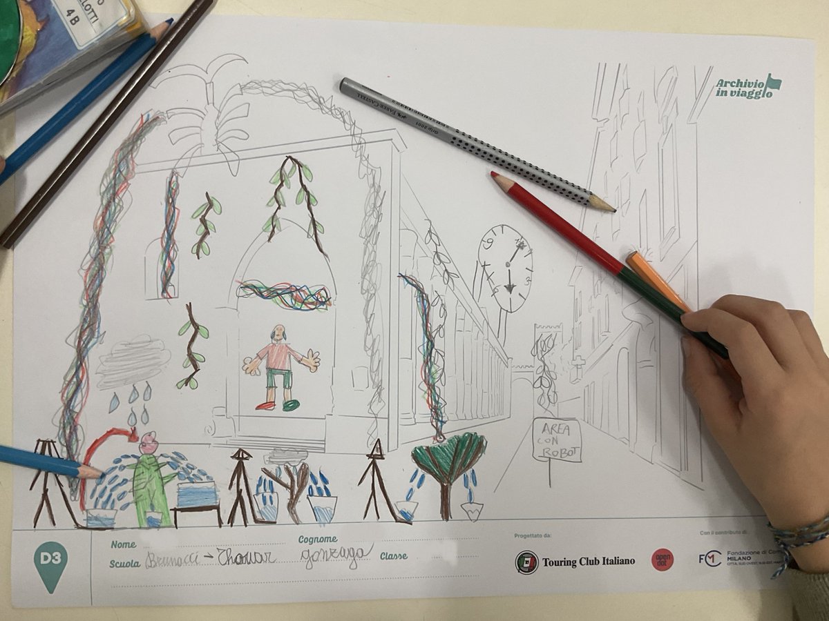 I temi che emergono nei laboratori di 
#archivioinviaggio sono tanti come, ad esempio, quello delle risorse: in questo elaborato l'acqua è protagonista con le sue mille goccioline.
 #touringclubitaliano #FondazioneComunitaMilano #Bando57