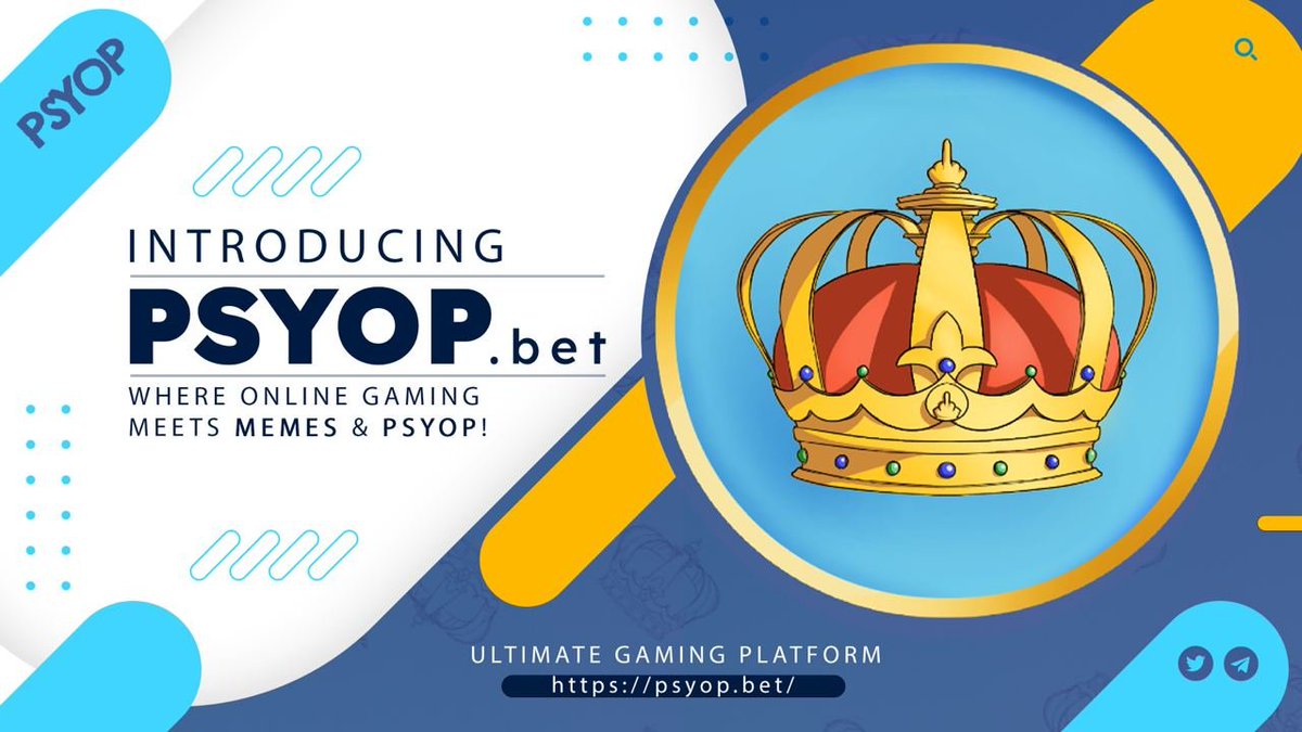 $PSY - Where Online Gambling Meets Memes &amp; #PSYOP! 🚀

Introducing <a href="/Psyopbet/">PSYOP.BET</a>, the ultimate online gambling platform that fuses the excitement of online gambling with the power of #memecoin &amp; #psyops! 🎲

📌 t.me/psyopsbsc
📌 psyop.bet