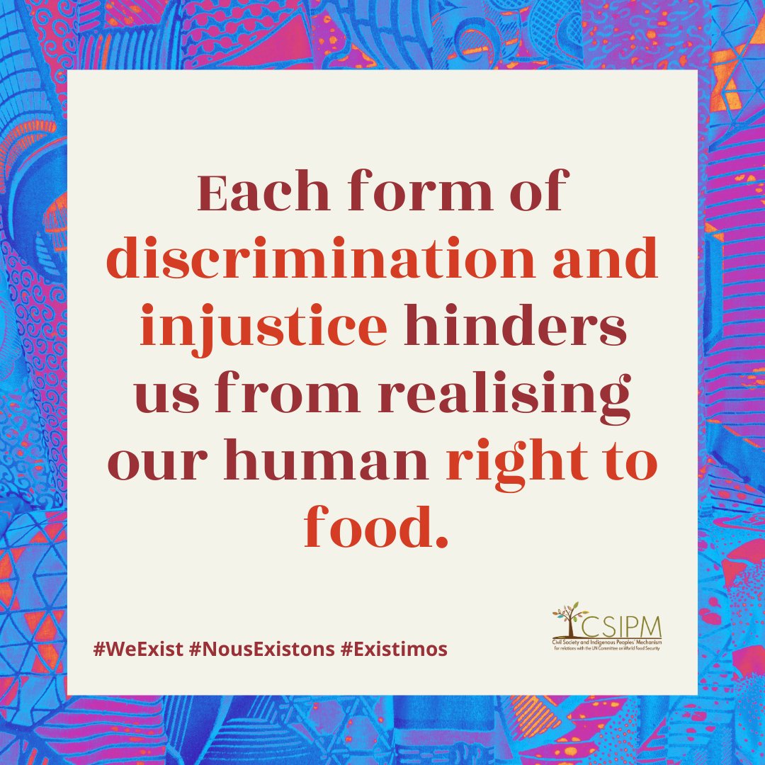 CSM4CFS's tweet image. Women, girls, and non-heteronormative persons face rising exposure to sexual and gender-based violence. 
Addressing the intersectionality of hunger, sexual and gender-based violence, and discrimination is key to achieving food security. #CFSGender @MichaelFakhri @jemimah_njuki