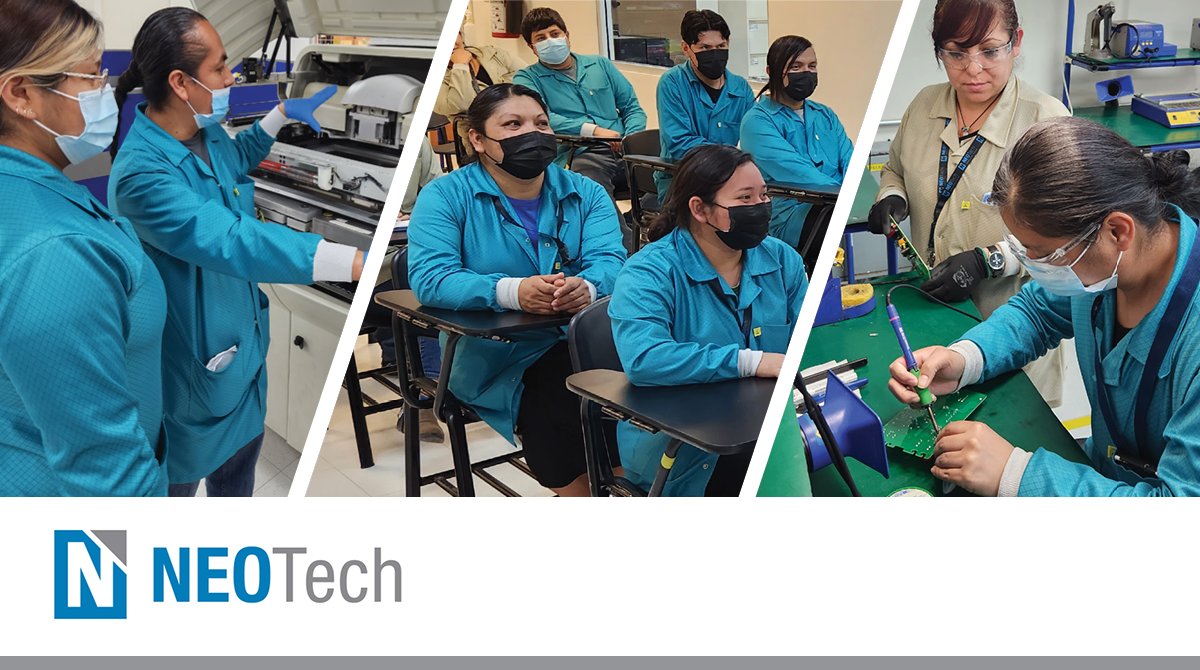 NEOSolves's tweet image. We're proud to announce the opening of our training center to enhance employee opportunities and increase our levels of quality manufacturing. At NEOTech, we're dedicated to provide the highest quality Electronic Manufacturing Services. Learn more at bit.ly/3MBrfj9.