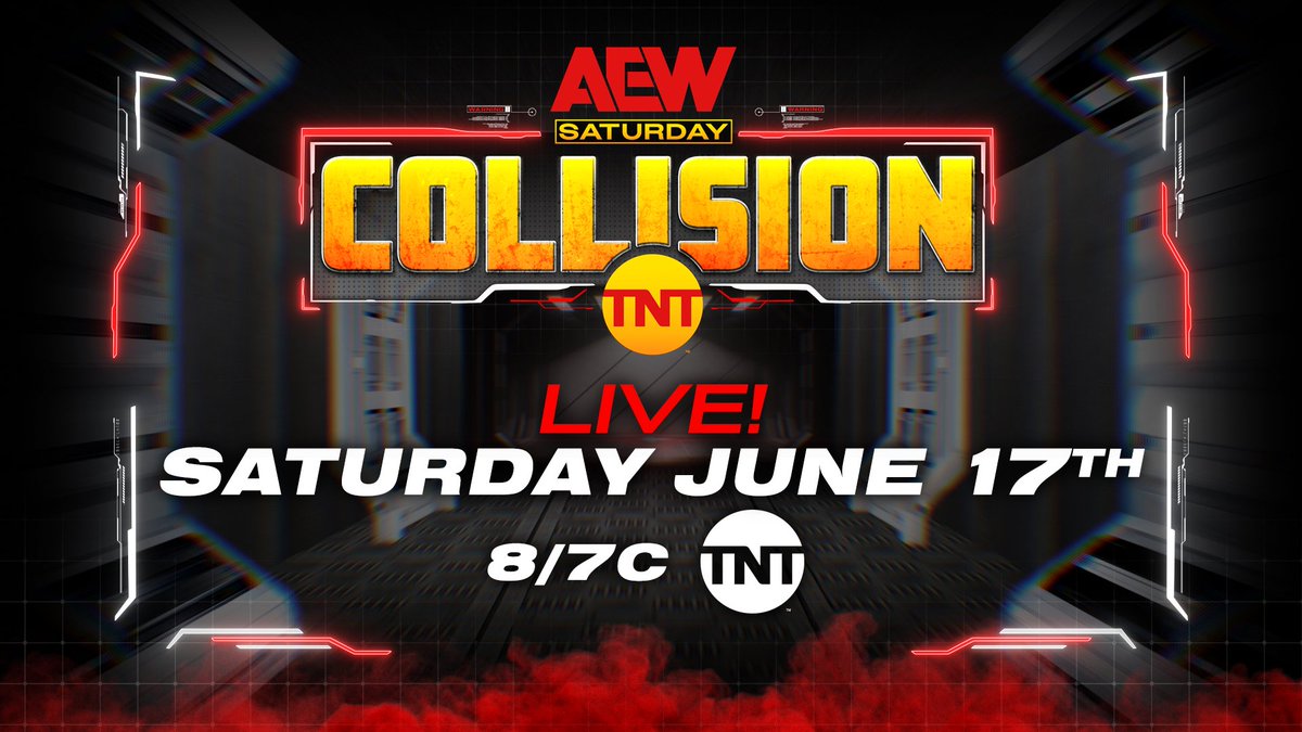 The weekend just got better. 2-hours of live @AEW wrestling is coming to Saturday nights! #AEWCollision premieres June 17th on TNT