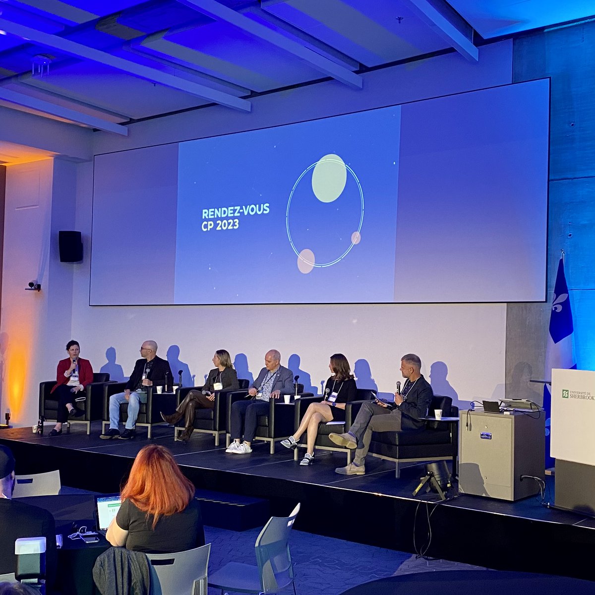 mxpelchat's tweet image. #RVCP2023 Le rassemblement débute avec une riche table-ronde sous le thème « Échouer pour innover » 💡animée par @flomeyer avec Maude Picard, @ericloutier @DrMontreuil @petitbenoit @jcantin 

Propulsée par la dynamique équipe de @imersioncp  🚀 
#DevProf #EnsSupQc #JeSuisCP