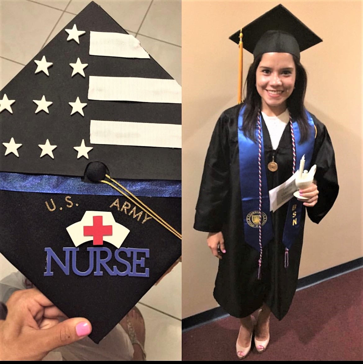 MilitaryHealth's tweet photo. @USArmy 1st. Lt. Ingrid Garcia-Gomez &amp; @USNavy Lt. Gabrielle Riley may have taken different paths to their chosen profession, but their stories share a common ground of service and education. 

Full story: https://t.co/NoCB3WYhxL 

#MilitaryHealth #MilitaryNurses @METC https://t.co/7a4cfebe7N