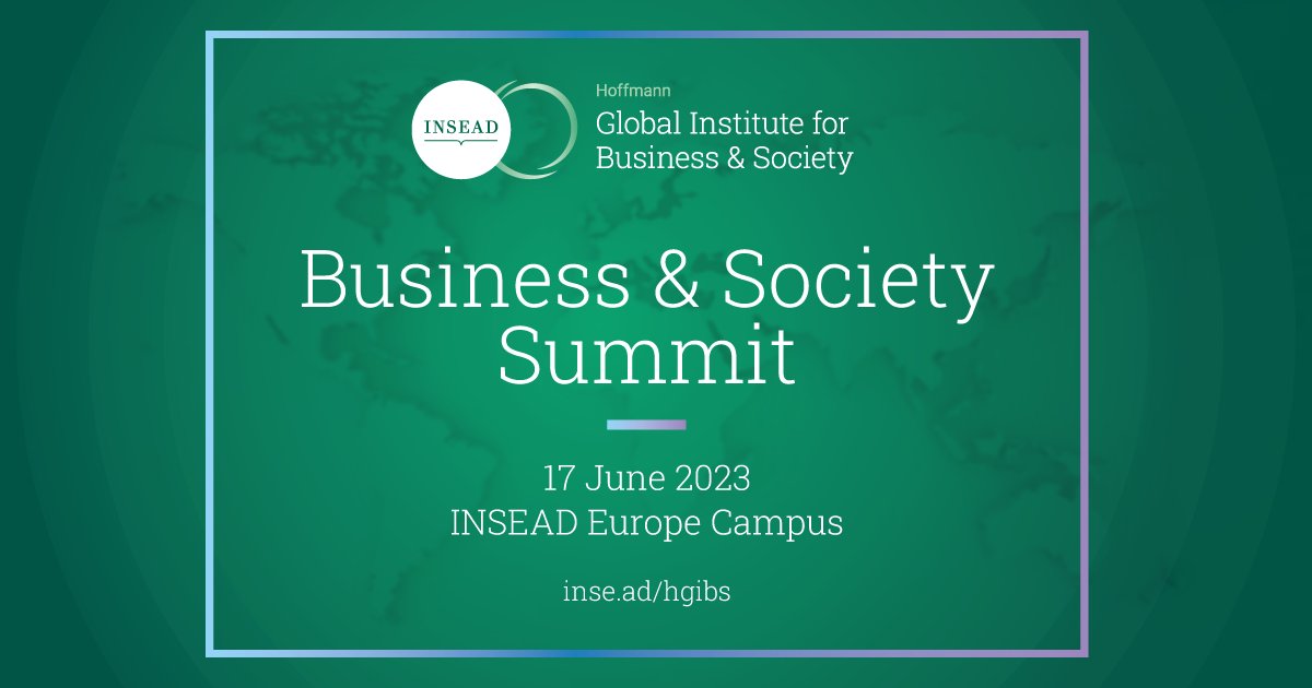INSEAD Hoffmann Institute tweet media