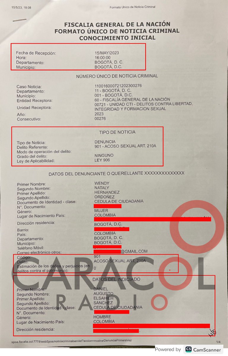UltimaHoraCR's tweet photo. #EXCLUSIVA @CaracolRadio I Por presunto acoso sexual denuncian ante la Fiscalía al director jurídico de la @UNPColombia  Daniel Augusto Elsahieh. @andresGgaitan https://t.co/xcAJl1bCxc