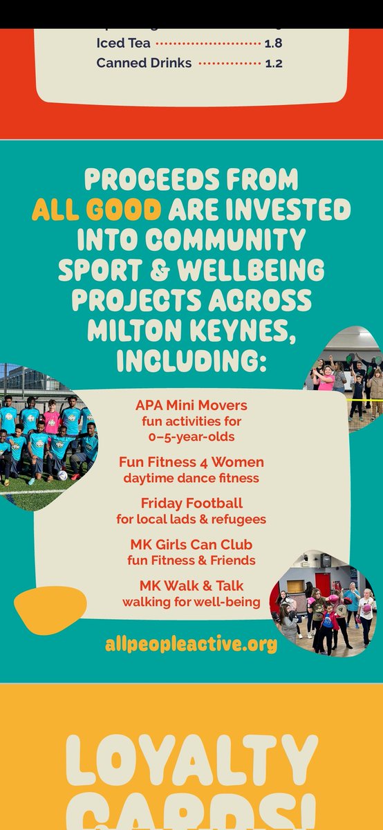 AllPeopleActive's tweet image. ANNOUNCEMENT: We've opened a café!!! Our café is called ALL GOOD! Find us at MK train station! Your money will go towards funding our #AllPeopleActive community programmes, like Fun Fitness 4 Women &amp;amp; Friday Night Football. L Please like &amp;amp; RT! #EatGoodDoGoodFeelGood #MKMovers