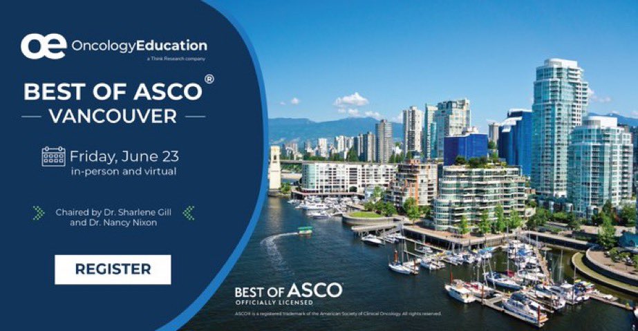 Join us and our amazing ⭐️ faculty on June 23rd #BestofASCO #Vancouver #ASCO23 @OncEd @nan_nixon Register ➡️ ow.ly/vymr50Oq680