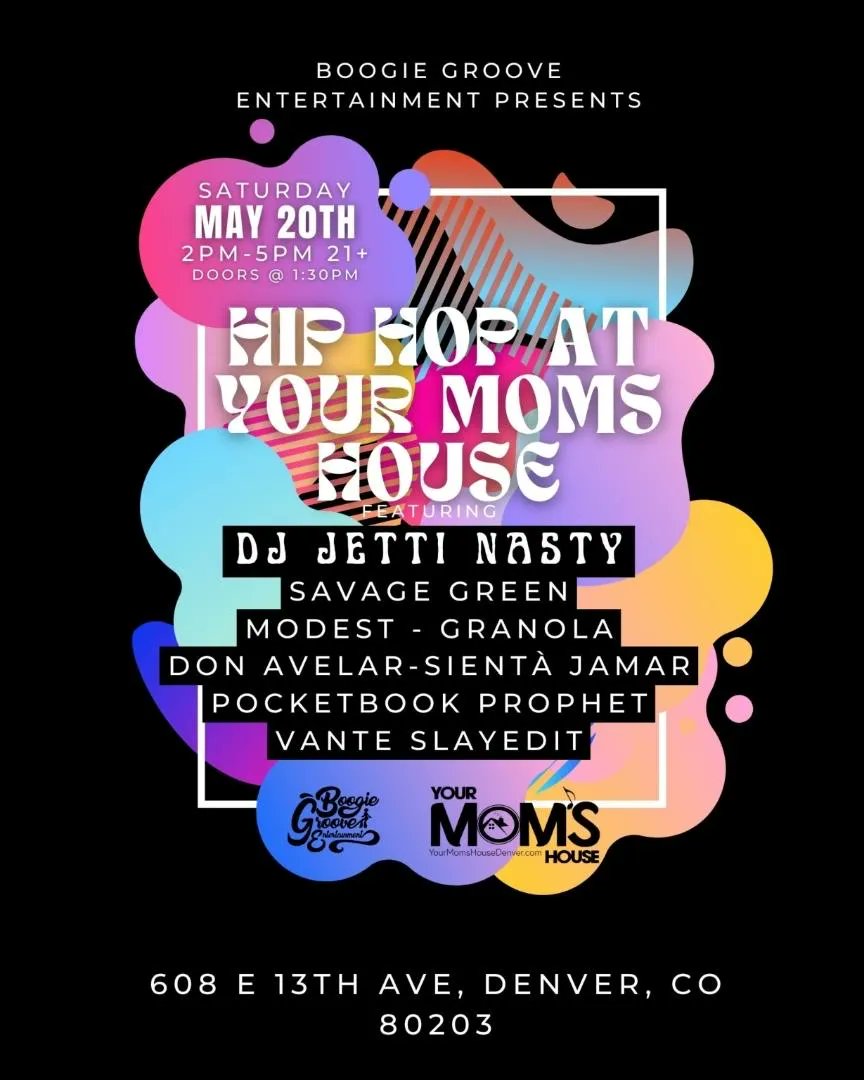 SientaJamar's tweet photo. I’m Back!!! New Music, Same Vibes!!!
This Saturday from 2-5p come out to @Yourmomshousedenver for an afternoon of Live Hip Hop! 

Get your tickets today!

$8 | Presale
$12 | Day of Show

https://t.co/SKkry9iivT https://t.co/logIqNurUg