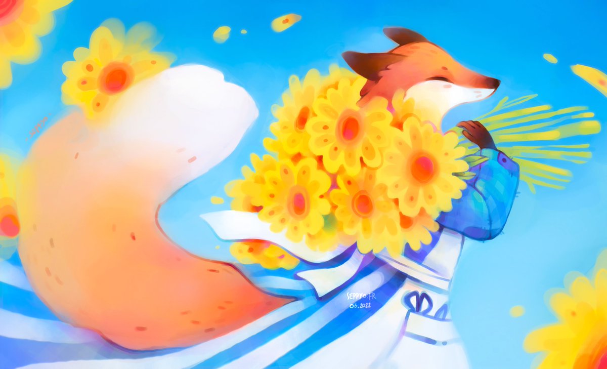 Fleurs d'été

#illustration #fox #summer