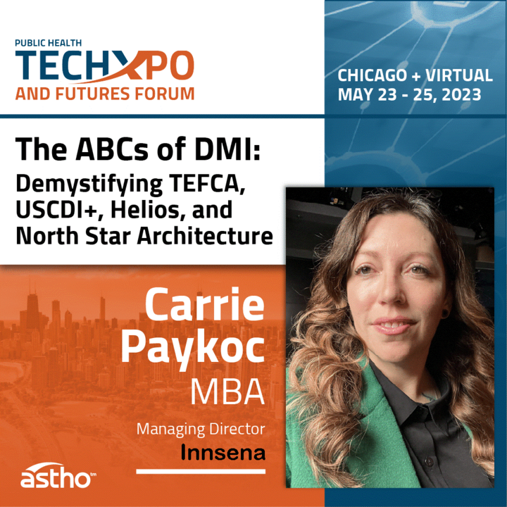 InnsenaG2M's tweet photo. If you're going to the Public Health TechXpo and Futures Forum next week ... Innsena managing director Carrie Paykoc is speaking on the ABCs of DMI! https://t.co/KQxRypLPd9 https://t.co/nWSkrgegfN