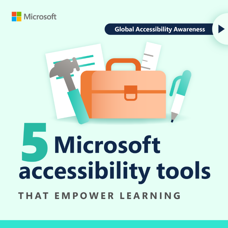 MicrosoftEDU's tweet photo. These built-in #accessibility features empower educators to create more inclusive and engaging classrooms.

Swipe to read more about how they can help you support all kinds of learners: https://t.co/ChGwcubbgw

#MicrosoftEDU #GAAD