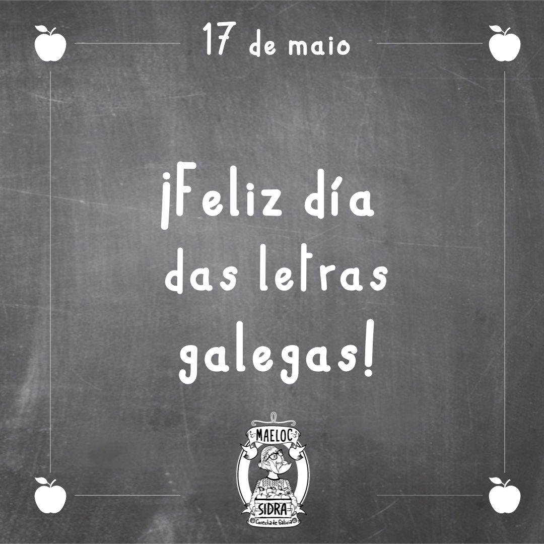maelocway's tweet photo. ¡Feliz día das letras galegas a tod@s!
#sidraMaeloc #CosechadeGalicia #Diadasletrasgalegas https://t.co/eduKN3zifA