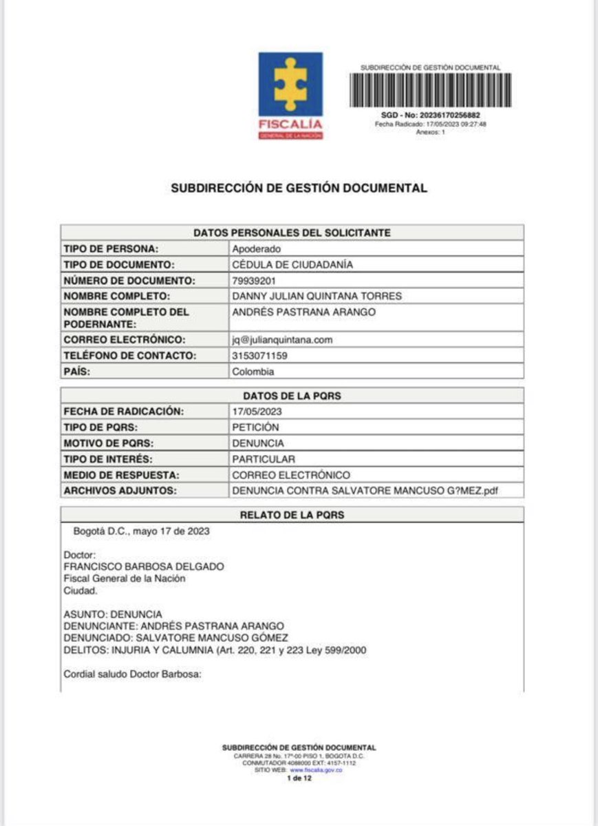 Andrés Pastrana A tweet media