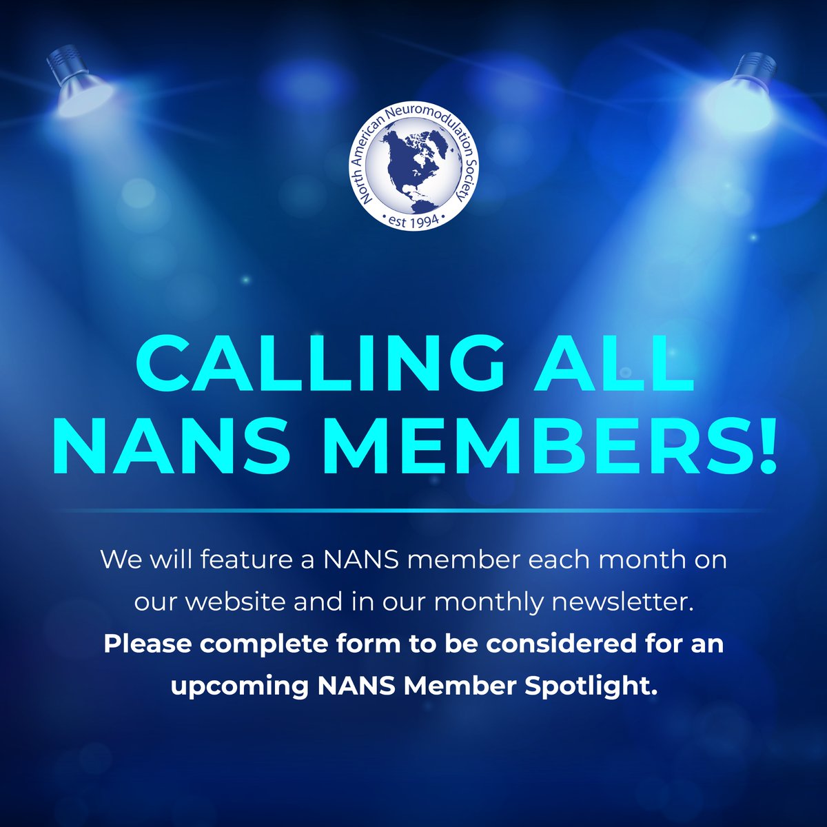 Member Spotlight! Beginning in July, each month #NANS will feature a NANS member on its website and monthly email newsletter. Please complete the form below to be considered for a member profile! Complete the form here: surveymonkey.com/r/mbrspot