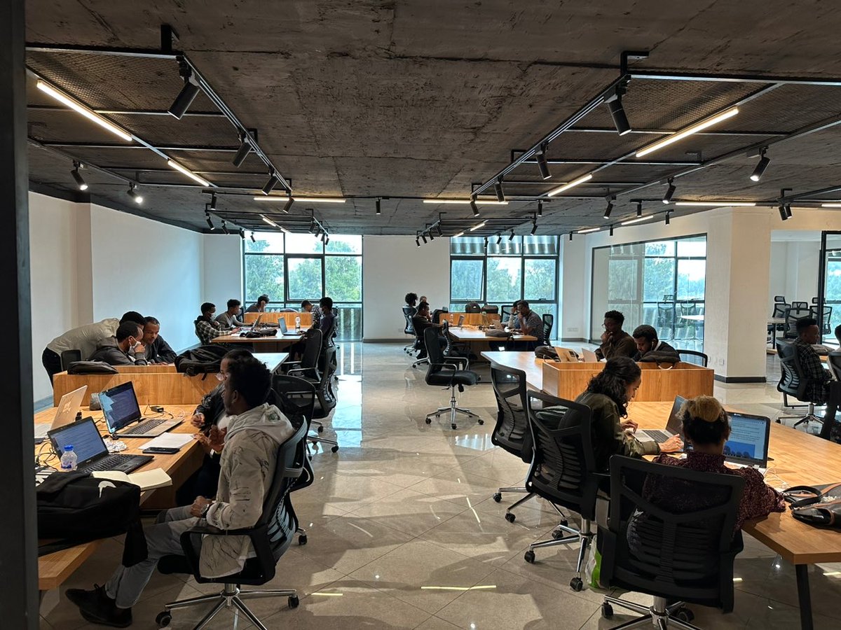 FredSwaniker's tweet photo. The first learners came in today into our ⁦@alx_africa⁩ space in Addis Ababa. This is what “blended learning” and community looks like. Excited to support young tech talent with the infrastructure they need to succeed ⁦@jbarbier⁩ ⁦@MastercardFdn⁩ https://t.co/TYpQGtVIMm