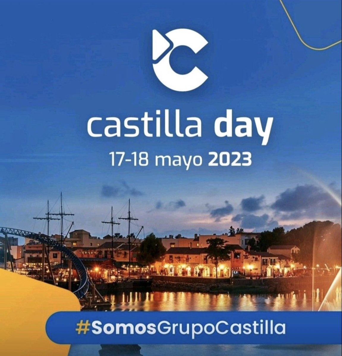 Hoy en <a href="/GrupoCastilla/">Grupo Castilla</a> estamos de celebración, comienza nuestro #CastillaDay2023, dos días de encuentro para crecer profesionalmente pero sobre todo para fortalecer nuestras relaciones personales. ¡Nos vemos en <a href="/Portaventura_ES/">PortAventura World</a> !