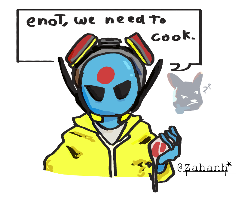 Zahanh_'s tweet photo. ENOT, WE NEED TO COOK. #rainworld #lttm #lookstothemoon #inv #sofanthiel #breakingbad https://t.co/G1EeB36Dwt