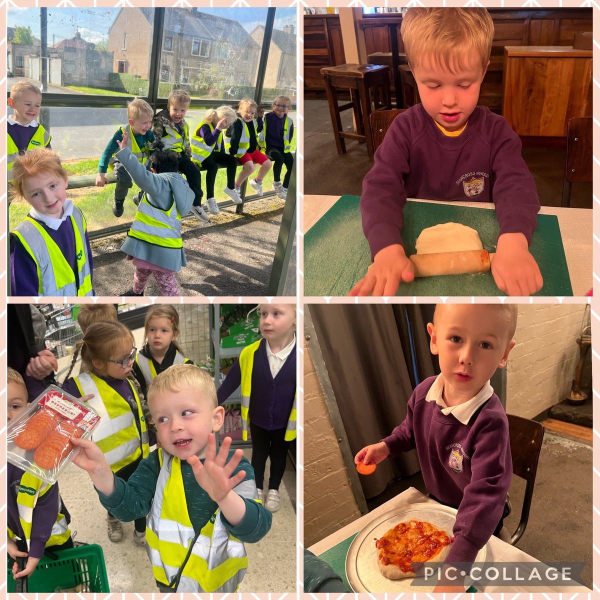 beancrossELC's tweet photo. Today it was the green groups turn to be pizza chefs at @BTWFalkirk! We started off our day with a trip on a bus and visited Asda to buy some toppings. Our pizzas were delicious! 🍕#widercommunity #worldofwork #cookyourroots https://t.co/cGBxzcvzfw