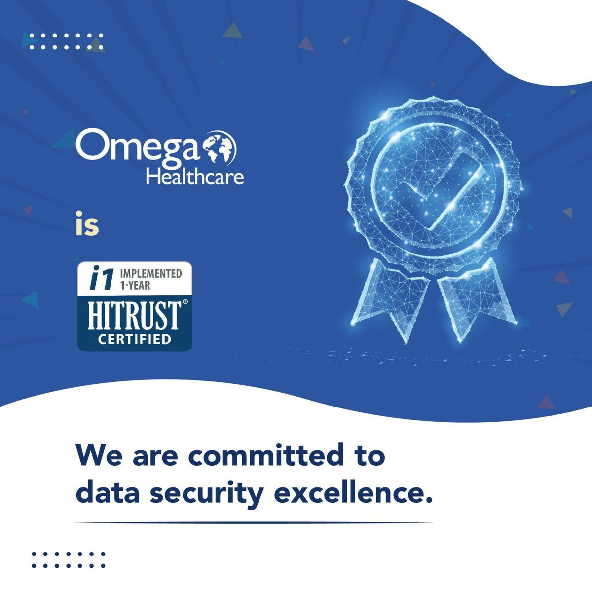 Omega_HMS's tweet image. Omega Healthcare is now HITRUST Certified! HITRUST i1 Certification validates Omega Healthcare&apos;s comprehensive cybersecurity program broadly protects against current and emerging threats. We are committed to data security.

#HITRUSTCSF #HITRUST #DataPrivacy #HealthcareCompliance