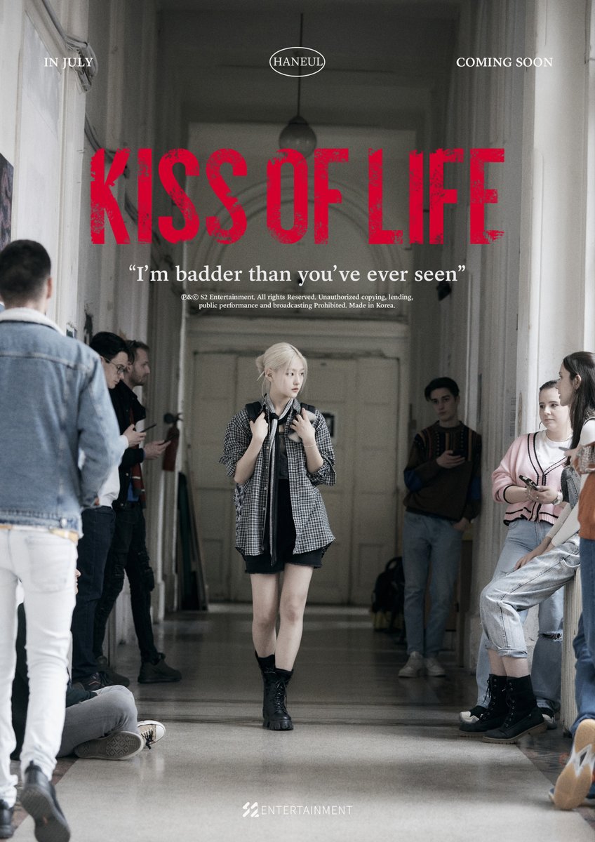 KISS OF LIFE 
하늘 (HANEUL)

“I’m badder than you’ve ever seen”

IN JULY 
COMING SOON
⠀
#KISSOFLIFE #키스오브라이프 #KIOF
#하늘 #HANEUL