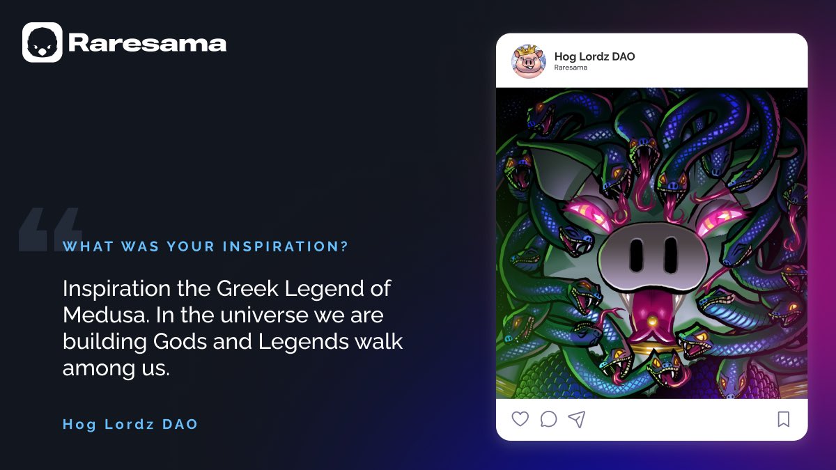 Raresama Weekly Spotlight 💡

This week we are featuring a newer artist, <a href="/HogLordz/">Hog Lordz DAO</a> !

Here is his latest artwork, along with the inspiration behind this piece. 

Check it out on Raresama⬇️
raresama.com/collections/21…