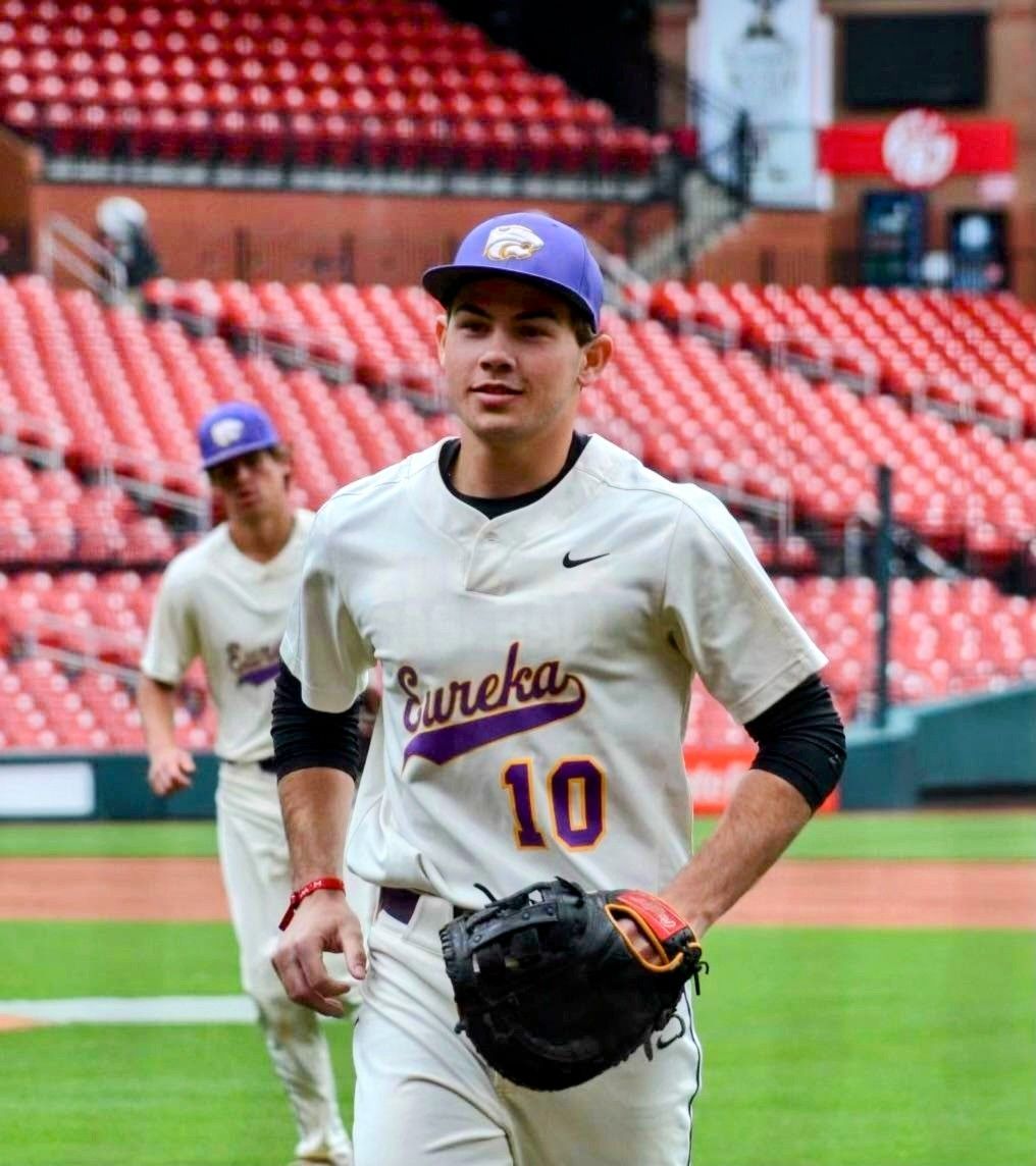 Our final senior leading into districts is 1B/P Carter Luft. A four year program player, Carter led the team in 2B this season and highlighted  3/4 at Busch (incl a 2B there). Our sponsor is local State Farm agent Kelly Ruby.