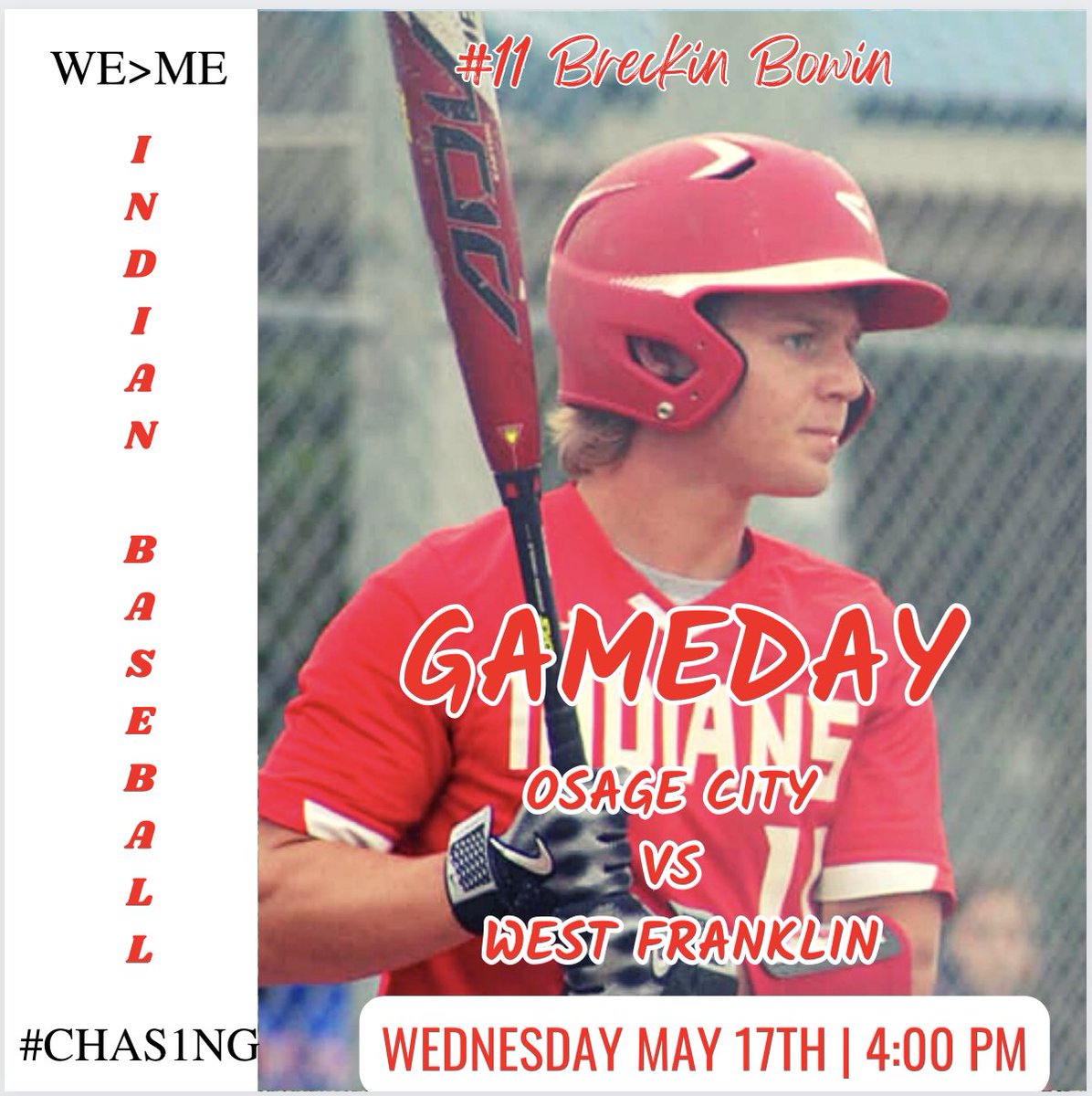 OCHSBaseball_'s tweet photo. 🚨 GAMEDAY🚨

🥊 • Round 2️⃣

⚾️• Osage City 🆚 West Franklin

📍• Pomona, KS

🌡• 79 Degrees 

⏰• 4:00 P.M. 
      
                        WE>ME 
                  
                ❗️#CHAS1NG❗️ https://t.co/ncDlCPaOCV