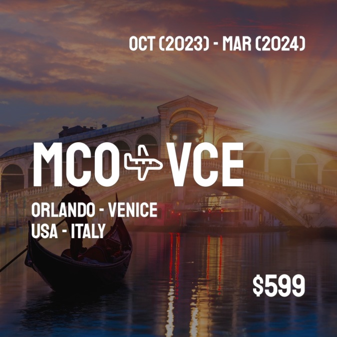 ✈️ Orlando (MCO) to Venice (VCE) for only $599 (USD) roundtrip 💸
417 live dates on Adventure Machine. - get the app on iOS or Android #orlando #orlandoflorida #orlandobloom #orlandohairstylist #orlandophotographer #orlandohair