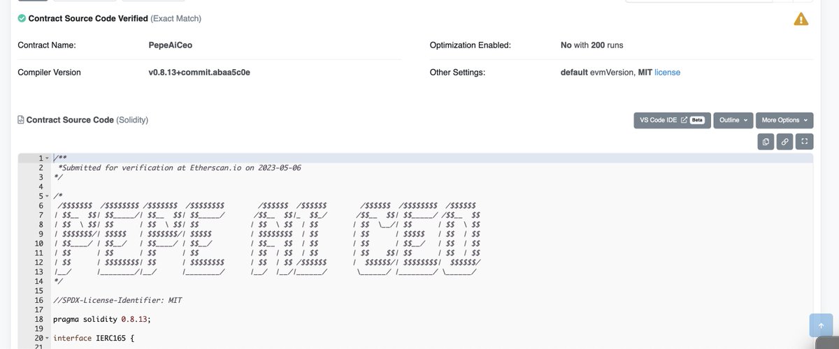 LAUNCH NOW!
🐸CEO PEPE'S - CONTRACT CLEAN
🚨LAUNCHED NOW!
👇CEO PEPE'S - CLEAN AND AUDITED CONTRACT
🔒CERTIK
TOP 10 LISTING
💰VALUE POTENTIAL OF 12,000X

Buy now and get 10% bonus
pancakeswap.finance/swap?outputCur…
#pepe #pepeaiceo #PepeAirdrop #launch