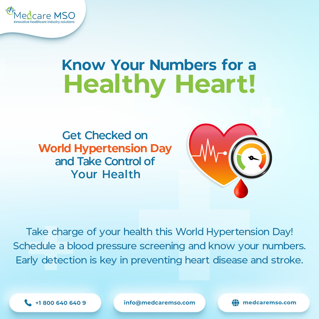 This World Hypertension Day, prioritize your heart health by getting your blood pressure checked. Know your numbers. Remember, early detection is vital in preventing heart disease and stroke.

#WorldHypertensionDay #HealthyHeart
