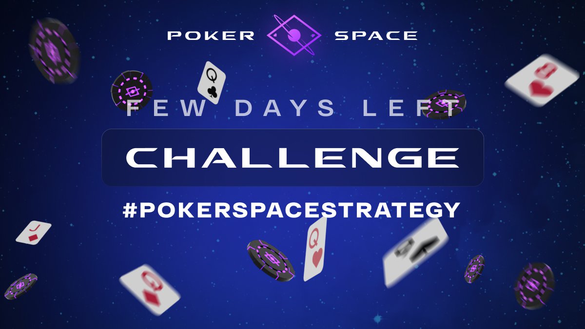 Extended! Due to technical issues many of you were unable to send your best poker strategies to take part in #PokerSpaceStrategy challenge. We fixed the Discord issue and extended the challenge for 3 more days! All aboard! Send your strategies to win exclusive rewards! #challenge
