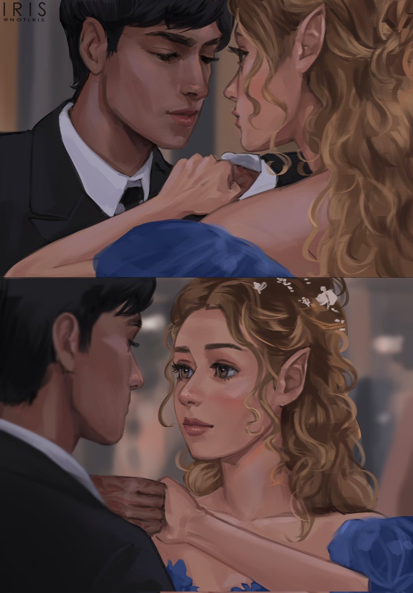 Zaweels's tweet image. #ElrielMonth: 𝑊𝑜𝑟𝑑𝑠 𝑈𝑛𝑠𝑝𝑜𝑘𝑒𝑛

"Then his gaze shifted to Elain, and though it was utterly neutral, something charged went through it. Between them".

➵ Art by lovely @notlris 🩷

➵ Commissioned by me 🥰

➵ 𝐃𝐎𝐍'𝐓 𝐑𝐄𝐏𝐎𝐒𝐓

 #elriel #elain #sjm #acotar