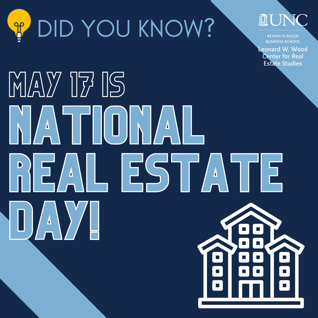 UNCRealEstate's tweet photo. Happy National Real Estate Day!
Today, May 17, is dedicated to celebrating the significance of real estate in our lives. It is a day to recognize the impact that real estate has on the economy, society, and our personal lives. 
#UNCrealestate #nationalrealestateday https://t.co/etQmFddaT1