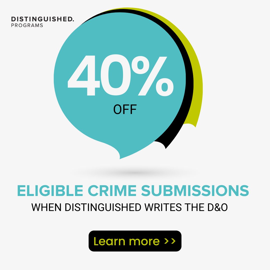DistinguishedPG's tweet image. Did you know? Distinguished offers up to a 40% discount on eligible Community Association Crime policies (new business submissions only) when you write the D&amp;amp;O coverage with us. hubs.li/Q01MRb_z0

#communityassociationinsurance #dandoinsurance #crimeinsurance