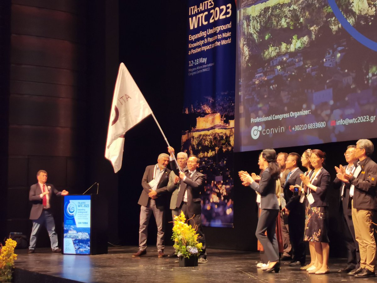 WTC2023's tweet photo. #WTC2023 | Closing Ceremony Live 🔴
Next stop of the World Tunnel Congress journey is 🇨🇳China #WTC2024 https://t.co/tmLPUz148D