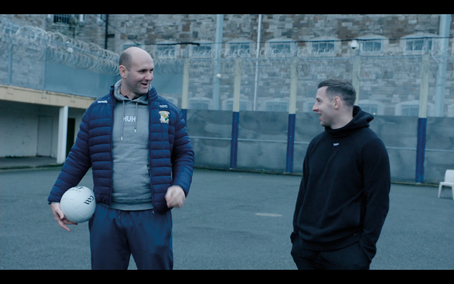 RTE_GUIDE's tweet photo. Our TV Show to Watch tonight is Gaelic in the Joy.  This new three-part series follows Dublin GAA star Philly McMahon and Comedian Rory O’Connor as they set up a unique educational and sports programme in Mountjoy Prison. (9.35pm RTÉ One) https://t.co/qAxnkSKb9j