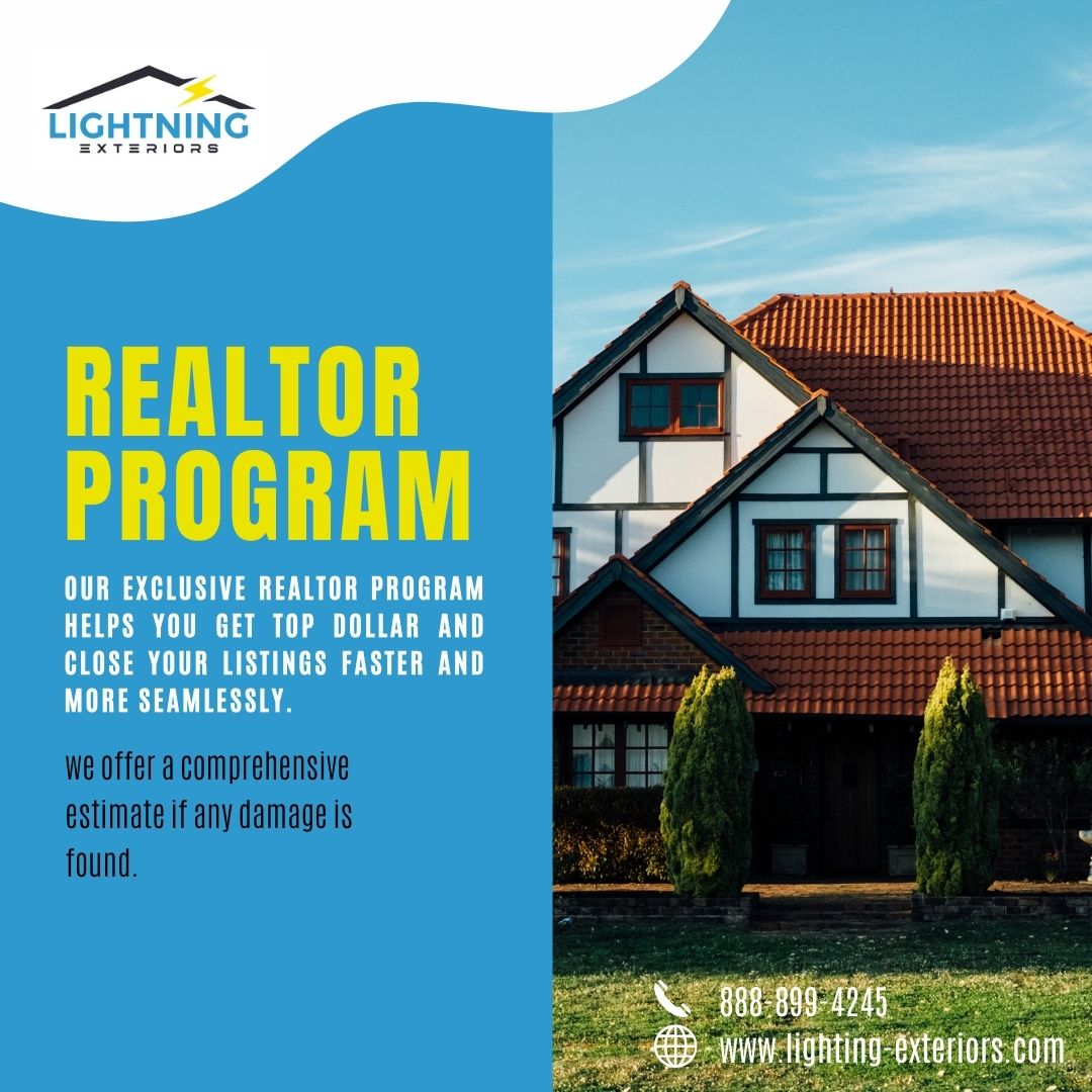 lightningexter1's tweet image. 🏡 Are you a realtor looking to provide your clients with the best possible service? Look no further than Lightning Exteriors' Realtor Program! 🤝
For more information click the link in our bio or contact us directly. 🔝

#LightningExteriors #RealtorProgram #ExteriorReno