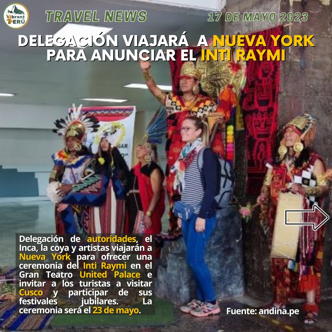 vibrantperu's tweet photo. Delegación viajará a NY para ofrecer ceremonia del IntiRaymi e invitar a turistas a visitar Cusco. Se firmó convenio para promover el Warachikuy, y se invita a evento en Acomayo para conmemorar el martirologio de Ana Tomasa Tito Condemayta. https://t.co/k9PGxLXcZh