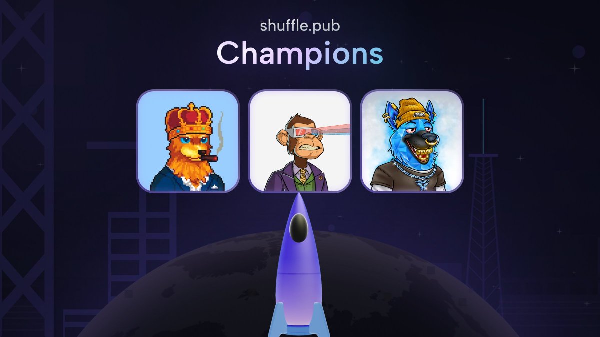 maleficusorigin's tweet photo. Another shuffle has just arrived! ๐ฅ
x1 @playtheheist
x1 @WolfCapital_
x1 @JellyCoNFT (JellyDawg)
and +5 SOL prizes...
The champions are now active! #LFShuffle https://t.co/xtmygNOMU2