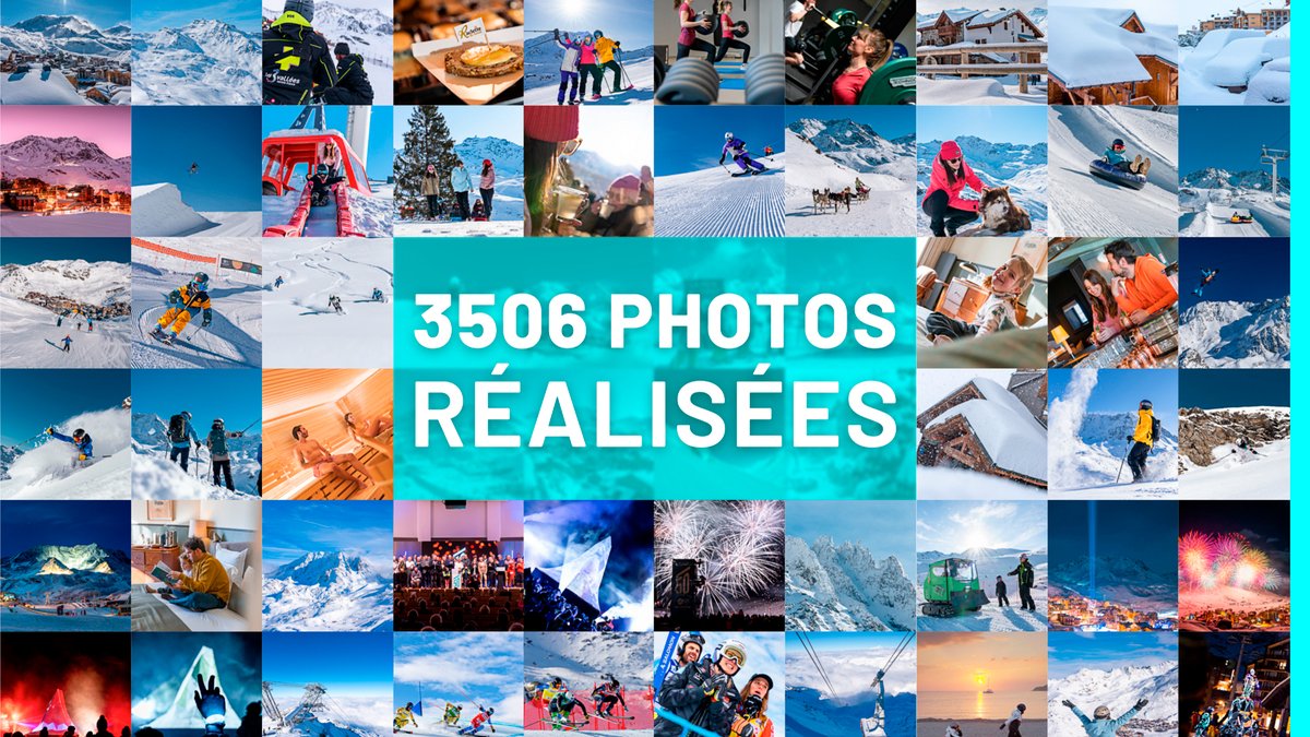 Trois mille cinq cent six. 3506 photos réalisées par les équipes cet hiver pour assurer la diffusion de l'image Val Thorens sur l'ensemble des supports de notre ecosystème ! 📸