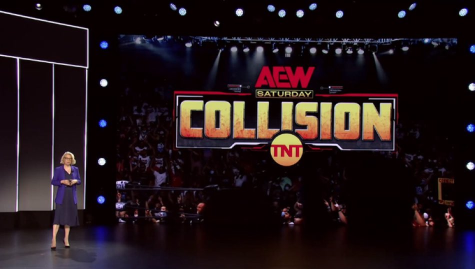 AEW Collision being announced today at WBD Upfronts by WBD exec Kathleen Finch