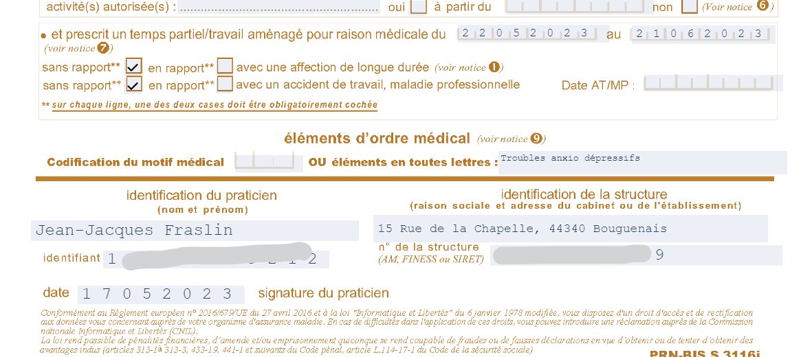 Fraslin's tweet photo. La simplification administrative en médecine générale, c'est pour quand ?
Cet arrêt de travail est impossible à rédiger en mode dématérialisé sur #EspacePro, donc CERFA pPapier et courrier postal.
@ThomasFatome @MCazeneuve https://t.co/IsRRbLfvKg