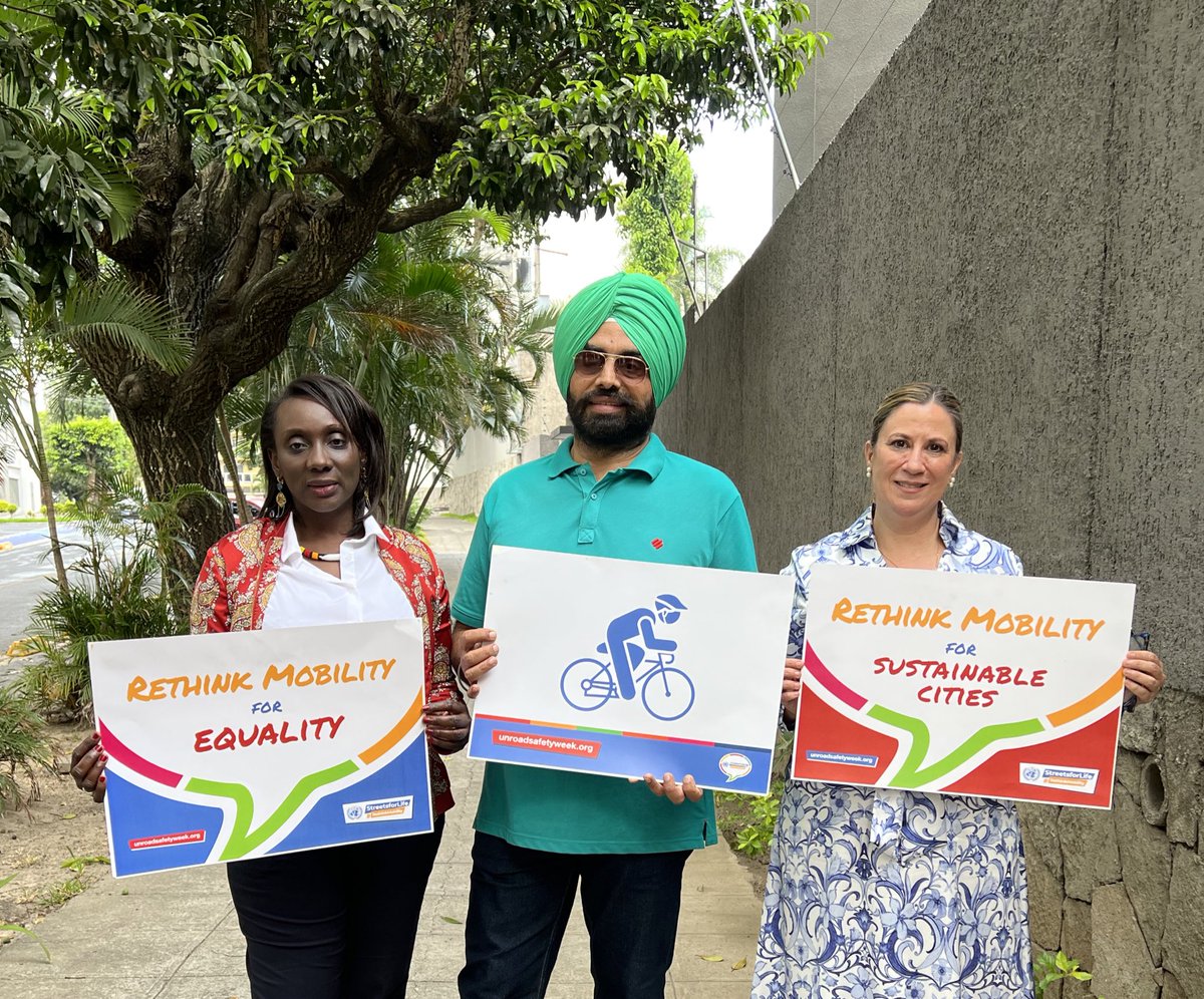 Vanessa Rubio (@vane_rubio_sv) on Twitter photo It is our mission to advocate to improve road safety. Let’s re think mobility and save lives. Great to be sharing the <a href="/UNGRSW/">UN Road Safety Week</a> with my friends <a href="/avoidaccident/">Harpreet Singh 🚴🚑🚦🚸♿️</a> and Awa 🤗 <a href="/RoadSafetyNGOs/">Road Safety Alliance</a> @oconnorshane <a href="/LotteBrondum/">Lotte Brondum</a> It is our mission to advocate to improve road safety. Let’s re think mobility and save lives. Great to be sharing the <a href="/UNGRSW/">UN Road Safety Week</a> with my friends <a href="/avoidaccident/">Harpreet Singh 🚴🚑🚦🚸♿️</a> and Awa 🤗 <a href="/RoadSafetyNGOs/">Road Safety Alliance</a> @oconnorshane <a href="/LotteBrondum/">Lotte Brondum</a>