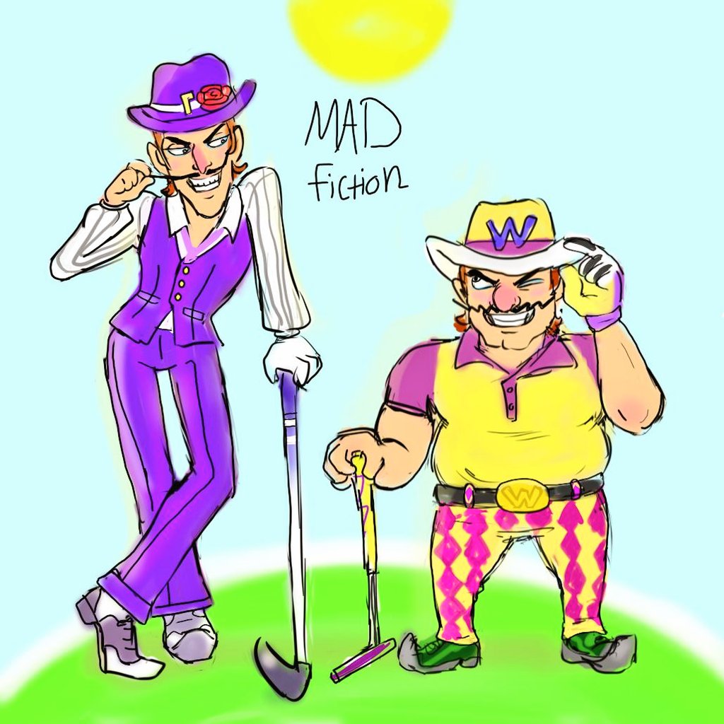 Wicked bros fit. ⛳ 
#mariofanart #sketch #art #wario #waluigi #fanart #mariogolf